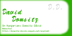 david domsitz business card